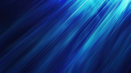 Fototapeta premium Blue light rays on dark blue background abstract glowing gradient banner backdrop design