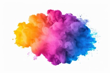 Fototapeta premium A conceptual watercolor splash in vibrant hues, isolated with room for text on a clean background