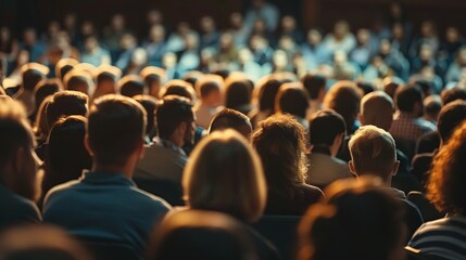 Obraz premium Audience at the conference hall Shot