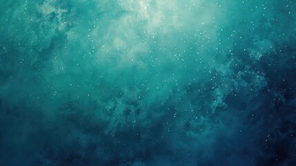 Fototapeta premium Teal green blue grainy color gradient background glowing noise texture cover header poster design