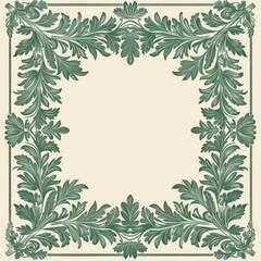 Fototapeta premium A sophisticated Edwardianera border with detailed patterns, perfect for a vintage banner with ample copy space