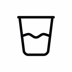 water glass drink half icon 