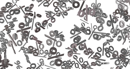 Blurred sale percent rain background. 3d