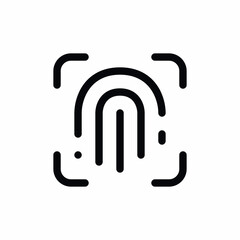 finger print id scan icon
