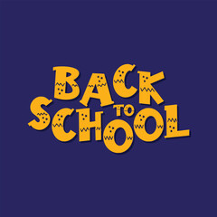 Back to School slogan calligraphic font and decorated. Text written with elegant script isolated on background. Vector illustration.