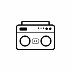 retro music player radio icon