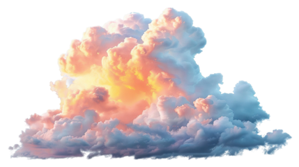 Picturesque sunset clouds cut out