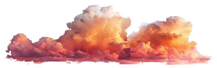 Picturesque sunset clouds cut out