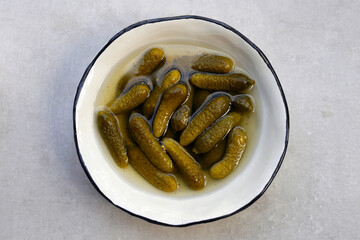 Tasty pickled cucumbers. Fermented vegetables