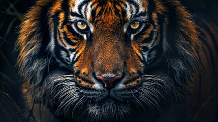 Vibrant and striking tiger graphic on a stylish t-shirt, showcasing the allure and power of the majestic beast.