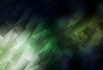 Obraz premium Dark Green vector backdrop with rhombus.