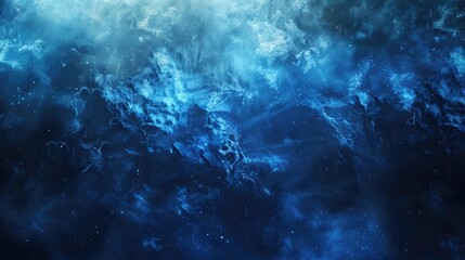 Obraz premium blue and black background texture, underwater ocean illustration in abstract design, light corner and border grunge