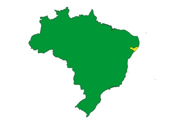 Alagoas state location within Brazil