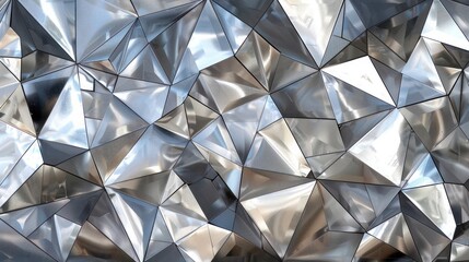 abstract pattern created by interlocking pieces of aluminum siding, resembling a kaleidoscope