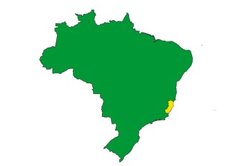 Obraz premium Espíritu Santo state location within Brazil