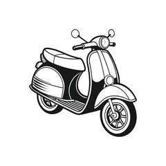 vintage scooter vector