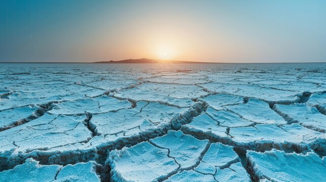 Coastal sabkha flats with salt evaporite deposits, creating a stark and arid landscape
