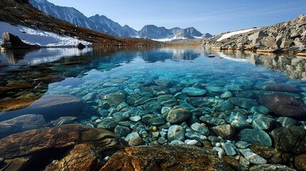 Glacial blue moraine lakes nestled at the base of a terminal moraine