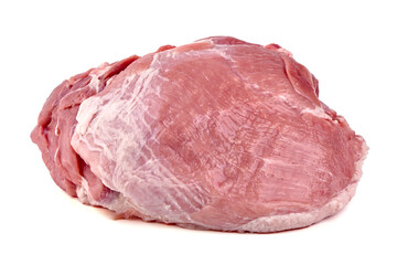 Chilled pork ham, isolated on white background. High resolution image.