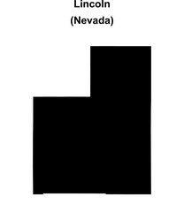 Lincoln County (Nevada) blank outline map