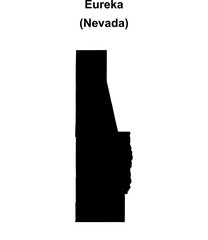Eureka County (Nevada) blank outline map