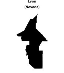 Lyon County (Nevada) blank outline map