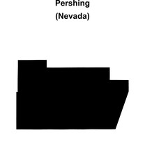 Pershing County (Nevada) blank outline map