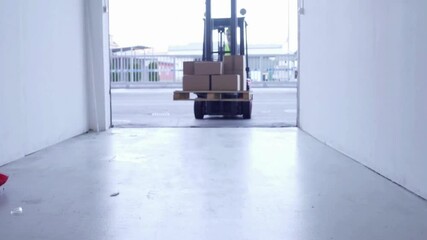 Forklift Operation at Workplace - 4K Ultra HD Video