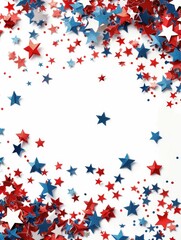 Stars on White Background