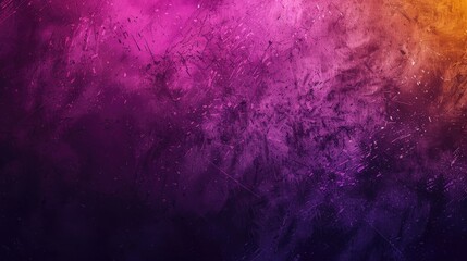 Dark abstract color gradient background purple magenta yellow black grainy texture web banner poster cover design