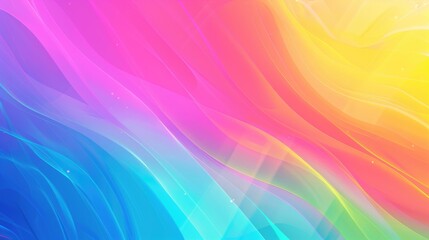 Obraz premium Rainbow colors background, abstract vibrant color gradient banner web header poster design, copy space