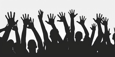 People Raising Hands