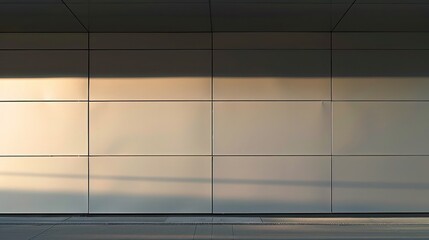 minimalist composition showing the smooth transition of light across a flat expanse of aluminum siding