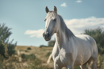 Obraz premium Horse in nature. Horse related topics. Animal world. Equestrian world.