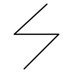 black and white electricity arrow