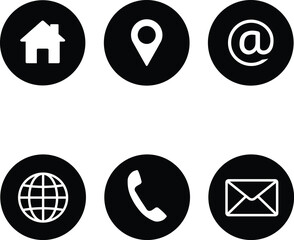 Business card Icon icons set