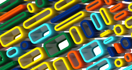 Abstract crystal background with refracting light and highlights in purple and yellow colors