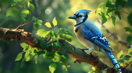 lilac roller on a branch