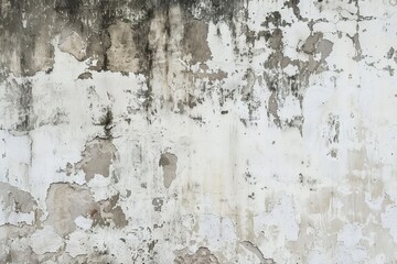 Fototapeta premium Texture of old white concrete wall for background