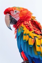 Fototapeta premium Colorful parrot perched on tree branch