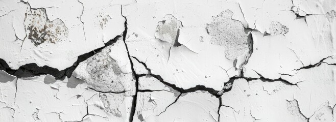 Obraz premium white wall with cracks texture