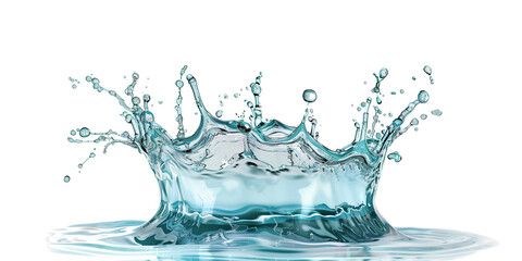Water splash isolated on transparent or white background 