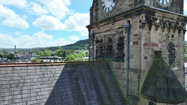 Lancashire Church in Darwen with Darwen Tower