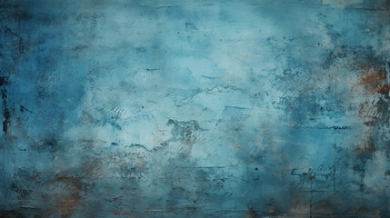 Obraz premium Gritty, rough and worn, grunge cool blue textured abstract background with distressed weathered effect, aged feel reminiscent of concrete surface