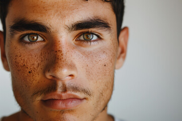 Obraz premium Close-Up Portrait of Anglo-Mixed Man