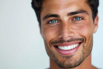 Naklejka premium Confident Smile Portrait of Anglo-Mixed Man