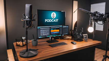 A Podcast Studio Ready to Shine Where Conversations Captivate