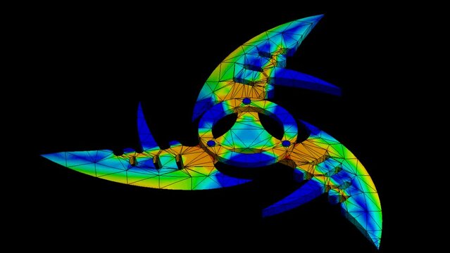 Mechanic simulation engineering - Stress and breakpoint analysis of blade under force and moment conditions