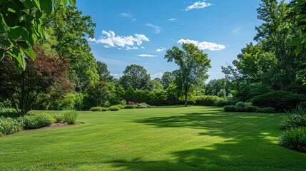 Summer landscape view with fresh clean appeal