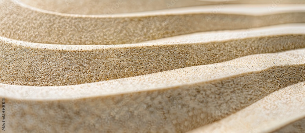 Sticker Close-up shot of sand with an intricate pattern, ideal for a copy space image.